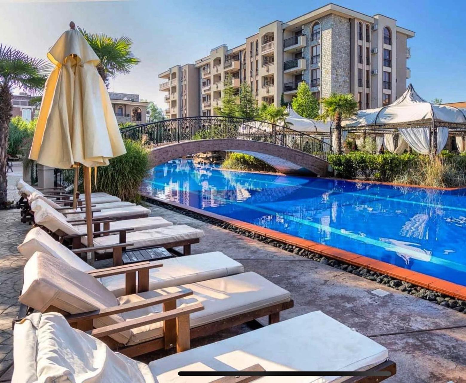 Wonderful Deluxe Appartement In Cascadas Family Resort Солнечный берег Экстерьер фото